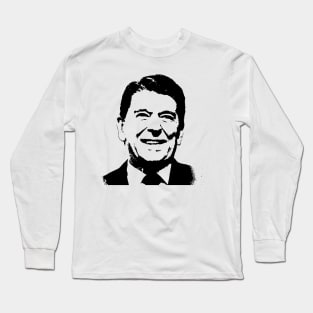 Ronald Reagan Pop Art Portrait Long Sleeve T-Shirt